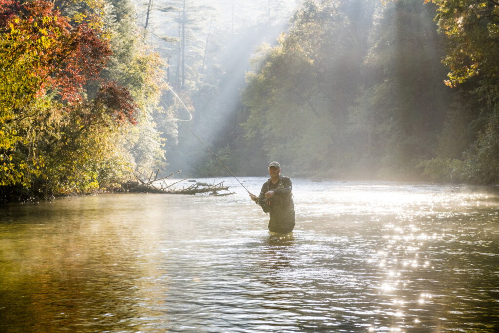 fishing in the mountains